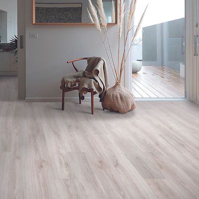 wood look laminate in a hallway