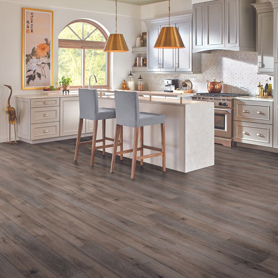 Luxury vinyl floors in a kitchen